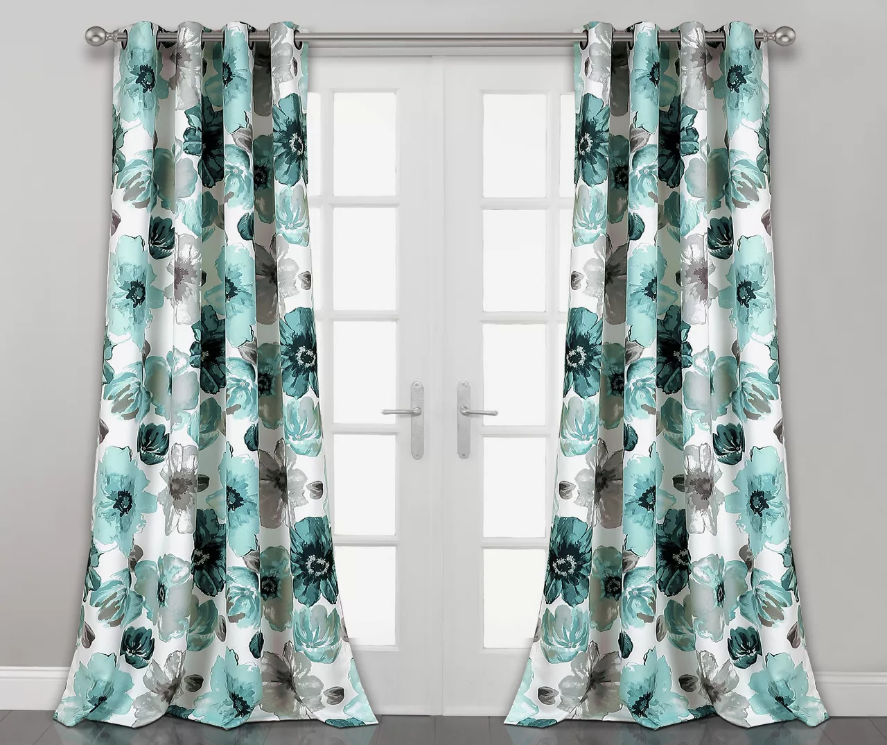 Leah Floral Room-Darkening Grommet Curtain Panel Pair 5 Leah Floral Room-Darkening Grommet Curtain Panel Pair - Image 3