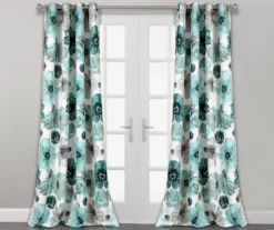 Leah Floral Room-Darkening Grommet Curtain Panel Pair 29 Leah Floral Room-Darkening Grommet Curtain Panel Pair -DHP Sales Store 810468391