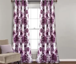 Leah Floral Room-Darkening Grommet Curtain Panel Pair 28 Leah Floral Room-Darkening Grommet Curtain Panel Pair -DHP Sales Store 810468395