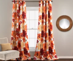 Leah Floral Room-Darkening Grommet Curtain Panel Pair 38 Leah Floral Room-Darkening Grommet Curtain Panel Pair -DHP Sales Store 810468399