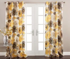 Leah Floral Room-Darkening Grommet Curtain Panel Pair 36 Leah Floral Room-Darkening Grommet Curtain Panel Pair -DHP Sales Store 810468401