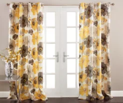 Leah Floral Room-Darkening Grommet Curtain Panel Pair 31 Leah Floral Room-Darkening Grommet Curtain Panel Pair -DHP Sales Store 810468405