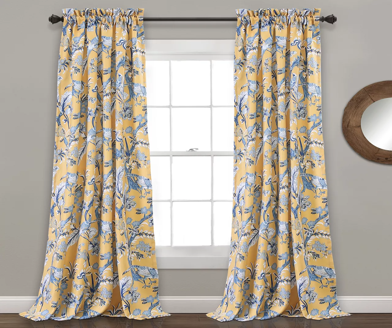 Dolores Floral Room-Darkening Rod Pocket Curtain Panel Pair 11 Dolores Floral Room-Darkening Rod Pocket Curtain Panel Pair - Image 9