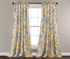 Dolores Floral Room-Darkening Rod Pocket Curtain Panel Pair 27 Dolores Floral Room-Darkening Rod Pocket Curtain Panel Pair -DHP Sales Store 810468409