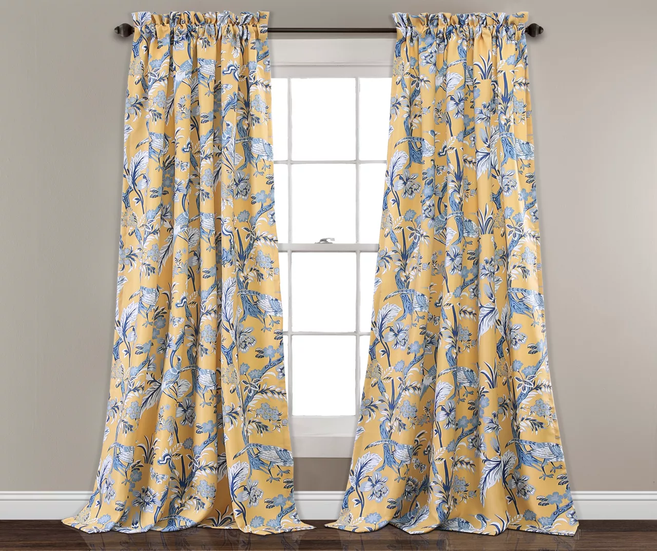 Dolores Floral Room-Darkening Rod Pocket Curtain Panel Pair 8 Dolores Floral Room-Darkening Rod Pocket Curtain Panel Pair - Image 6