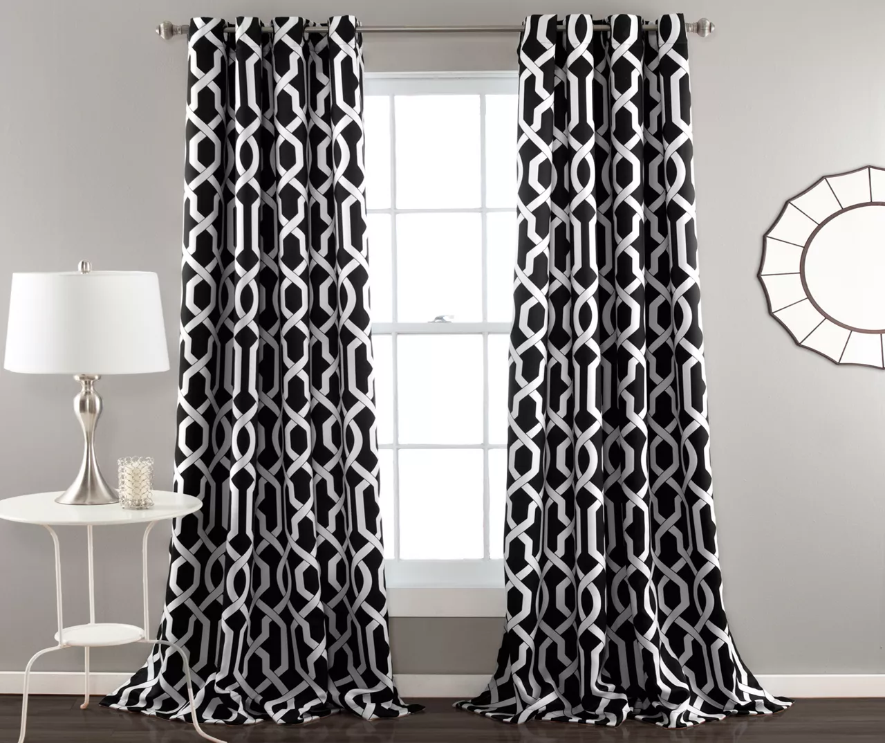 Edward Trellis Room-Darkening Grommet Curtain Panel Pair 8 Edward Trellis Room-Darkening Grommet Curtain Panel Pair - Image 6