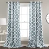 Edward Trellis Blue Room-Darkening Grommet Curtain Panel Pair, (84") 1 Edward Trellis Blue Room-Darkening Grommet Curtain Panel Pair, (84") -DHP Sales Store 810468412 1