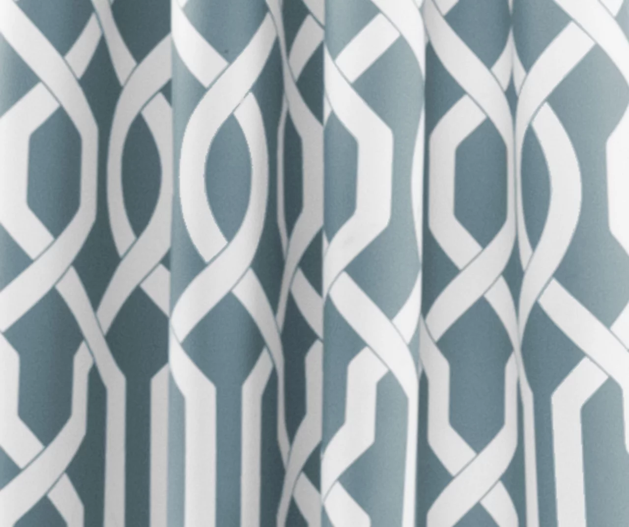 Edward Trellis Blue Room-Darkening Grommet Curtain Panel Pair, (84") 5 Edward Trellis Blue Room-Darkening Grommet Curtain Panel Pair, (84") - Image 3