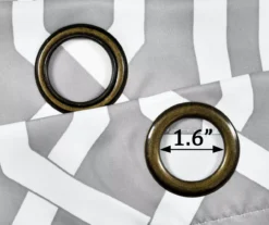 Edward Trellis Gray Room-Darkening Grommet Curtain Panel Pair, (108") -DHP Sales Store 810468413 5