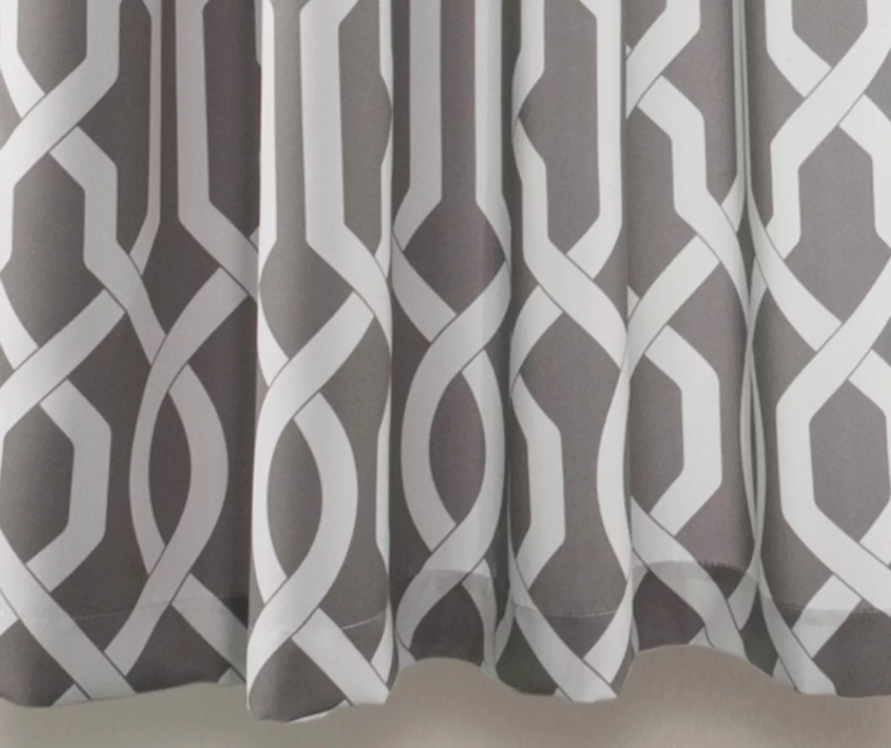 Edward Trellis Gray Room-Darkening Grommet Curtain Panel Pair, (63") 6 Edward Trellis Gray Room-Darkening Grommet Curtain Panel Pair, (63") - Image 4