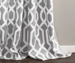 Edward Trellis Gray Room-Darkening Grommet Curtain Panel Pair, (84") 12 Edward Trellis Gray Room-Darkening Grommet Curtain Panel Pair, (84") -DHP Sales Store 810468415 2