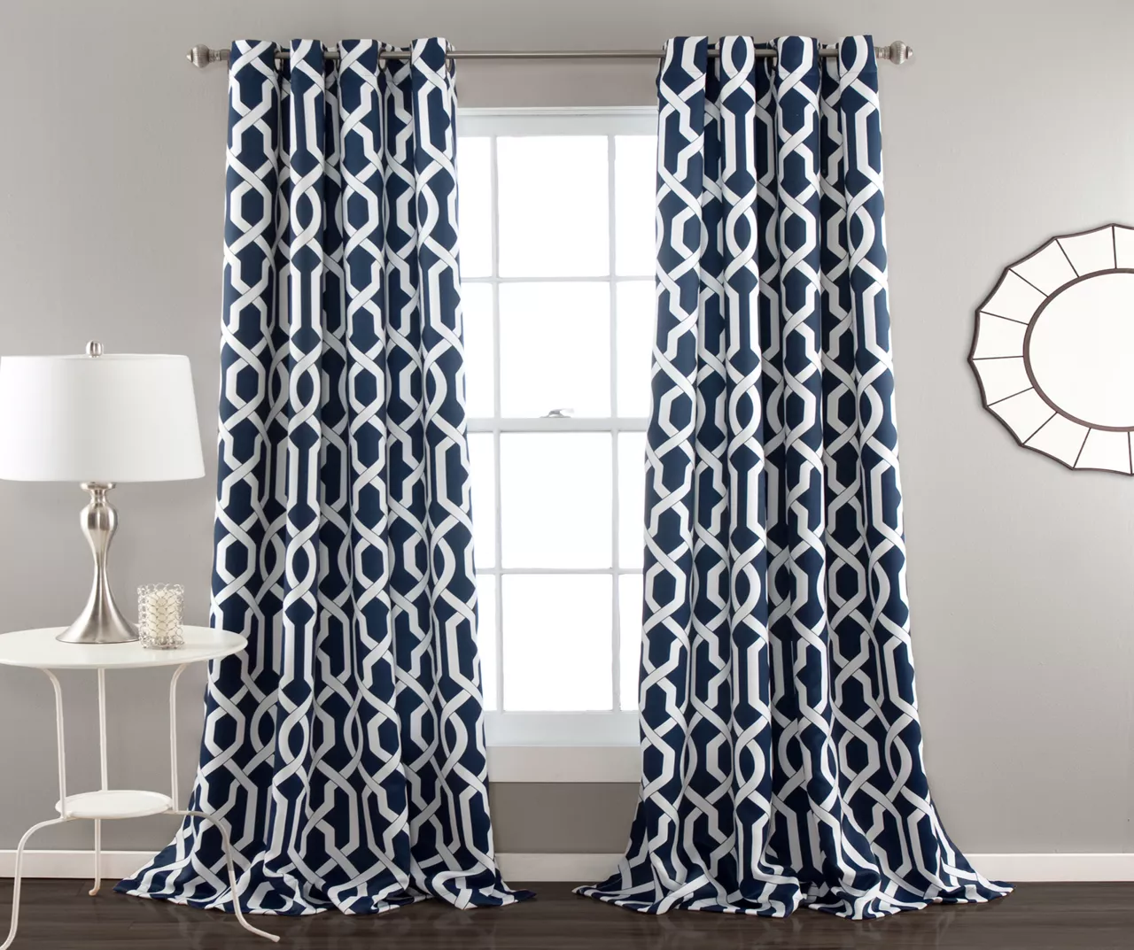 Edward Trellis Room-Darkening Grommet Curtain Panel Pair 4 Edward Trellis Room-Darkening Grommet Curtain Panel Pair - Image 2