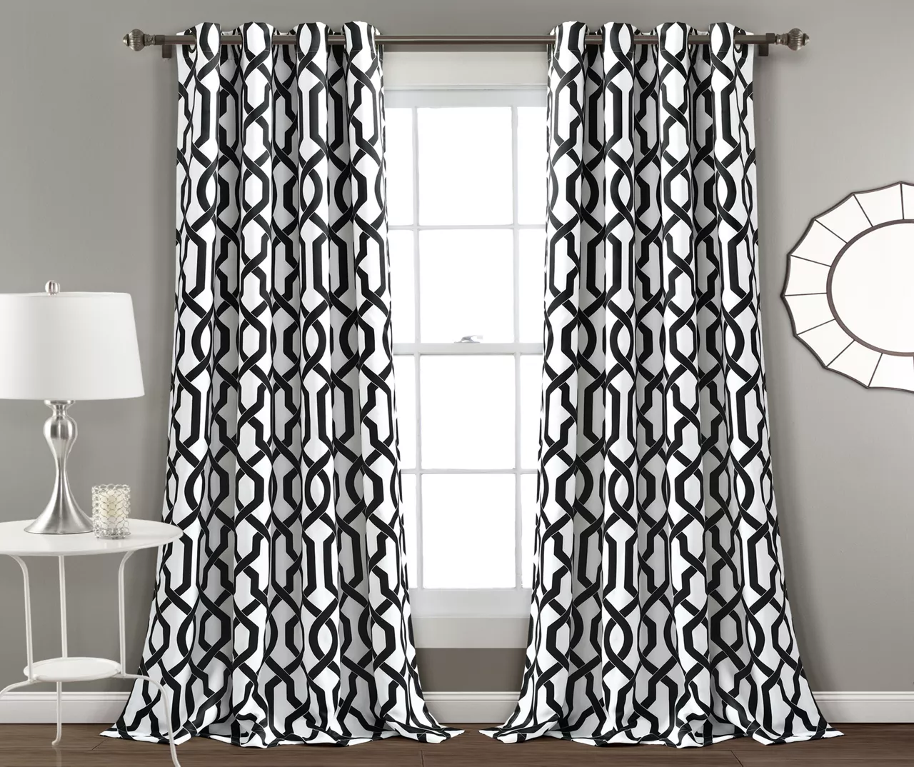 Edward Trellis Room-Darkening Grommet Curtain Panel Pair 7 Edward Trellis Room-Darkening Grommet Curtain Panel Pair - Image 5
