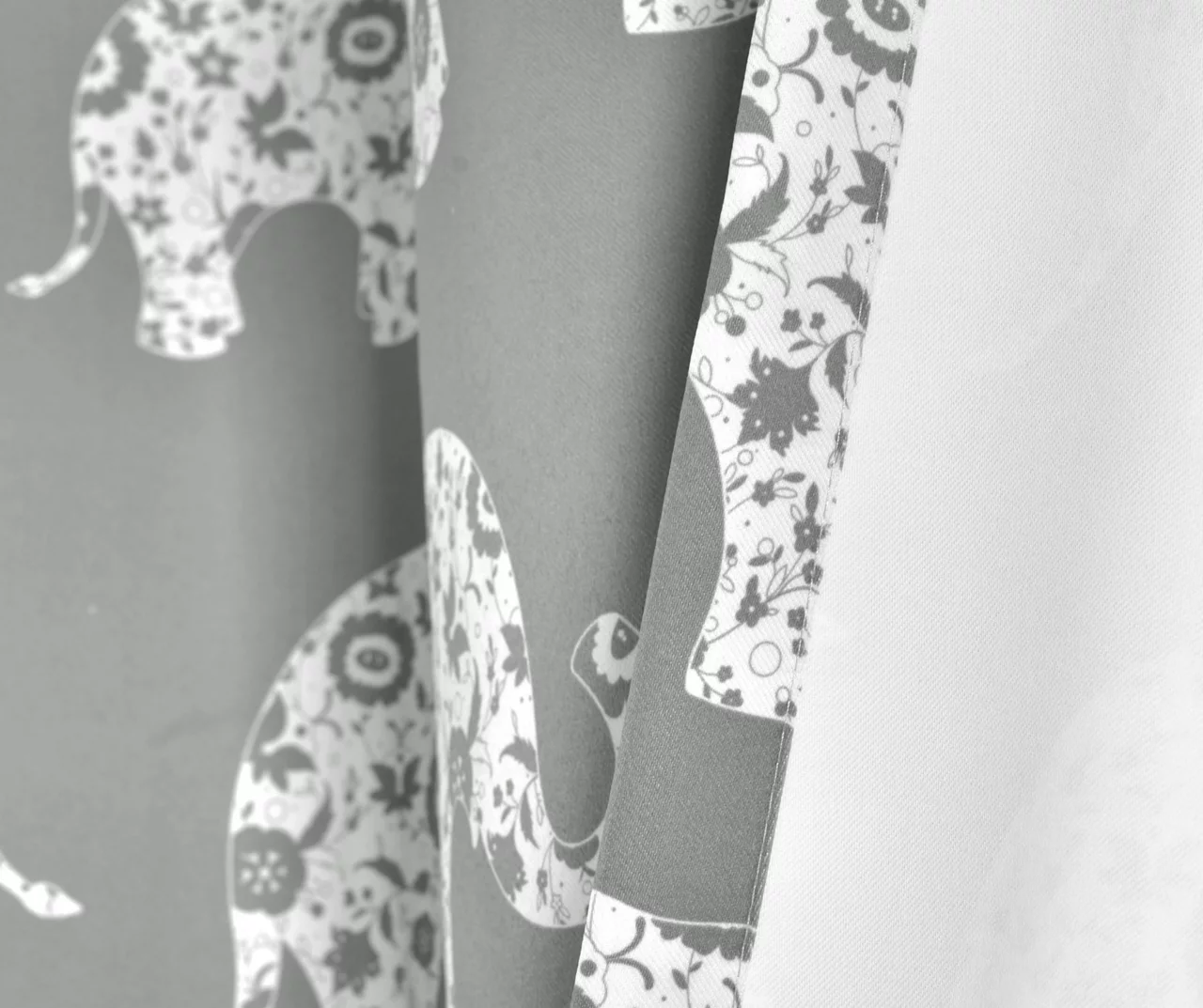 Elephant Parade Room-Darkening Grommet Curtain Panel Pair, (84") 8 Elephant Parade Room-Darkening Grommet Curtain Panel Pair, (84") - Image 6