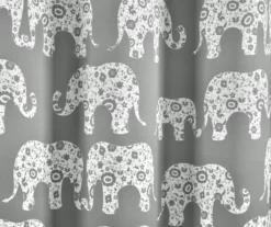 Elephant Parade Room-Darkening Grommet Curtain Panel Pair, (84") 25 Elephant Parade Room-Darkening Grommet Curtain Panel Pair, (84") -DHP Sales Store 810468420 5