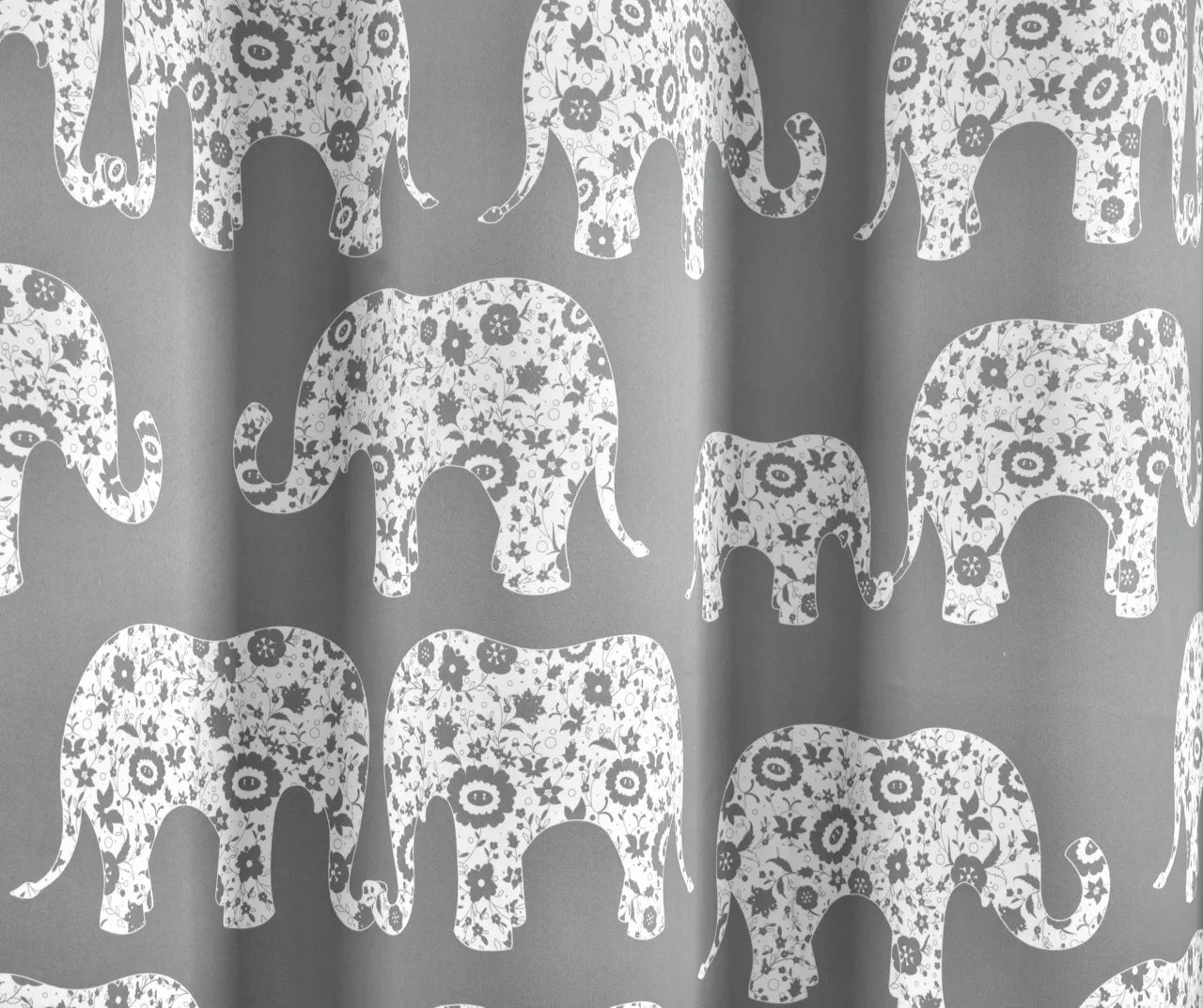 Elephant Parade Room-Darkening Grommet Curtain Panel Pair, (84") 9 Elephant Parade Room-Darkening Grommet Curtain Panel Pair, (84") - Image 7