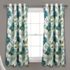 Floral Paisley Blue & Green Room-Darkening Grommet Curtain Panel Pair, (63") -DHP Sales Store 810468421