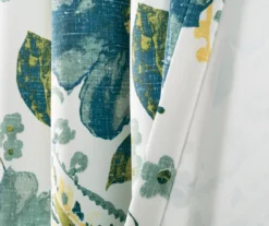 Floral Paisley Blue & Green Room-Darkening Grommet Curtain Panel Pair, (63") 12 Floral Paisley Blue & Green Room-Darkening Grommet Curtain Panel Pair, (63") -DHP Sales Store 810468421 3