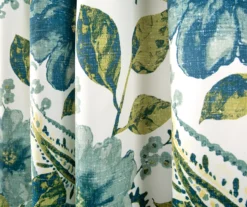 Floral Paisley Blue & Green Room-Darkening Grommet Curtain Panel Pair -DHP Sales Store 810468422 2 1