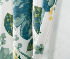 Floral Paisley Blue & Green Room-Darkening Grommet Curtain Panel Pair -DHP Sales Store 810468422 3 1