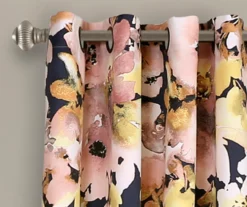 Floral Watercolor Room-Darkening Grommet Curtain Panel Pair, (84") -DHP Sales Store 810468423 1