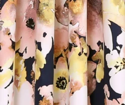 Floral Watercolor Room-Darkening Grommet Curtain Panel Pair, (84") -DHP Sales Store 810468423 2