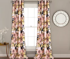 Floral Watercolor Room-Darkening Grommet Curtain Panel Pair, (84") -DHP Sales Store 810468423