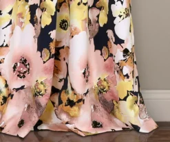 Floral Watercolor Room-Darkening Grommet Curtain Panel Pair, (84") -DHP Sales Store 810468423 3