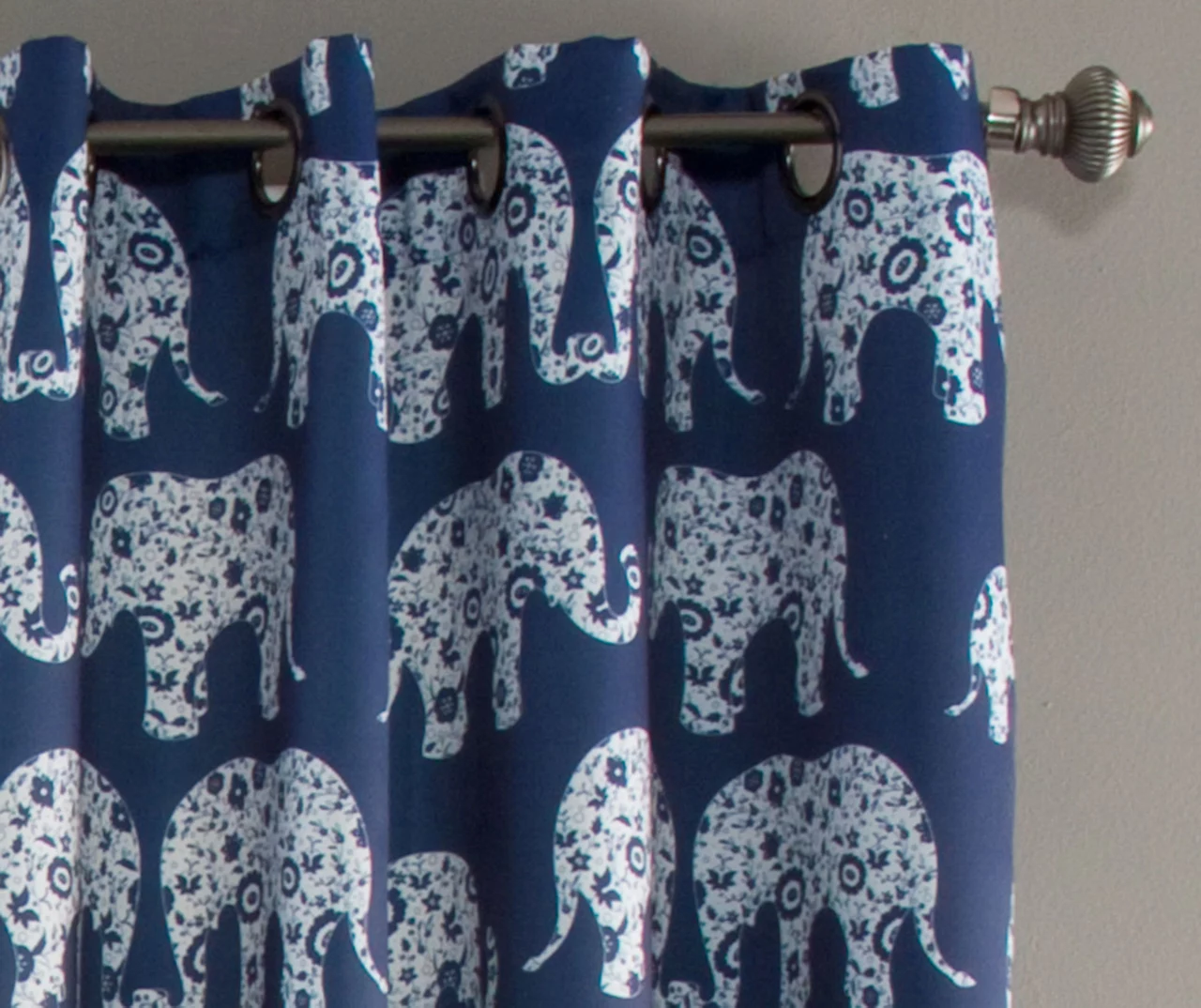 Elephant Parade Room-Darkening Grommet Curtain Panel Pair, (84") 13 Elephant Parade Room-Darkening Grommet Curtain Panel Pair, (84") - Image 11