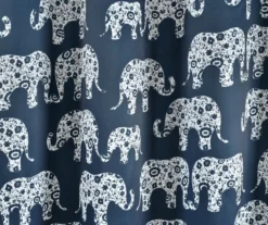 Elephant Parade Room-Darkening Grommet Curtain Panel Pair, (84") 30 Elephant Parade Room-Darkening Grommet Curtain Panel Pair, (84") -DHP Sales Store 810468431 2