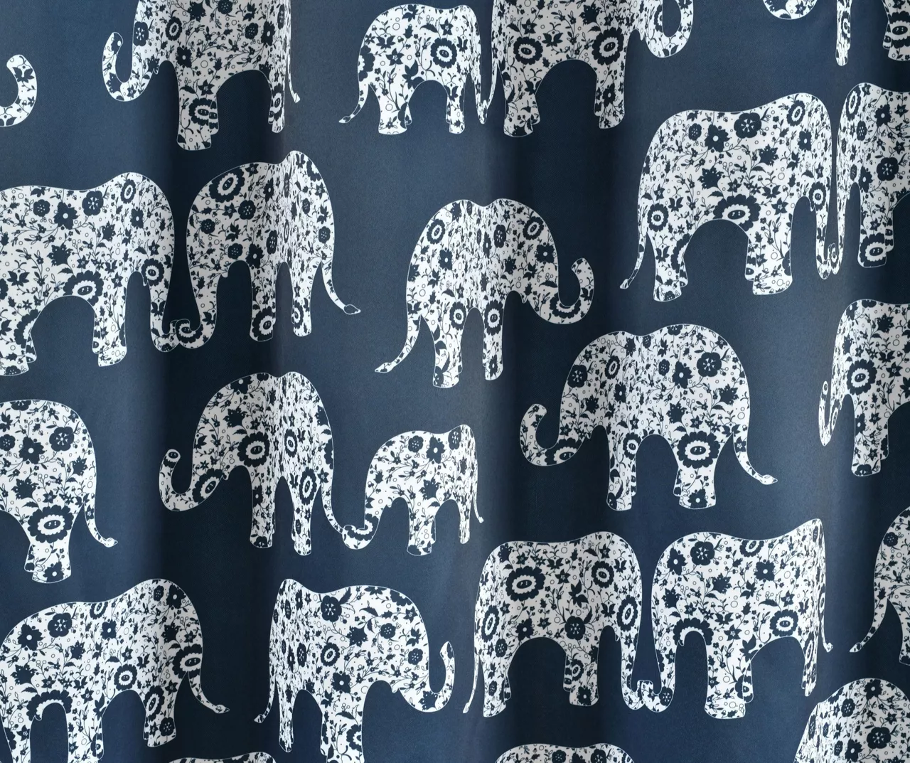 Elephant Parade Room-Darkening Grommet Curtain Panel Pair, (84") 14 Elephant Parade Room-Darkening Grommet Curtain Panel Pair, (84") - Image 12