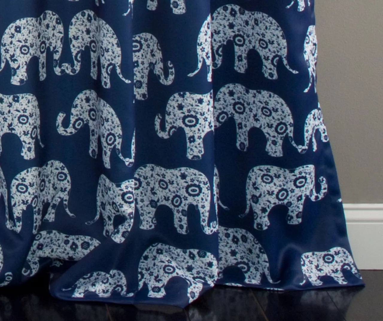 Elephant Parade Room-Darkening Grommet Curtain Panel Pair, (84") 15 Elephant Parade Room-Darkening Grommet Curtain Panel Pair, (84") - Image 13