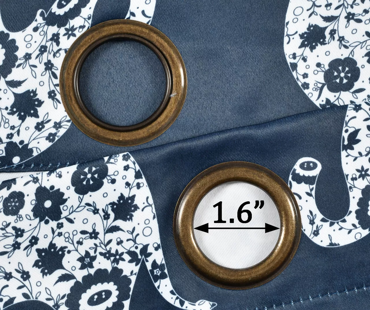 Elephant Parade Room-Darkening Grommet Curtain Panel Pair, (84") 17 Elephant Parade Room-Darkening Grommet Curtain Panel Pair, (84") - Image 15