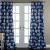 Elephant Parade Navy Room-Darkening Grommet Curtain Panel Pair, (84") -DHP Sales Store 810468431 8