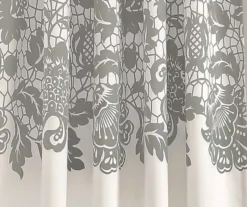 Estate Garden Gray & White Room-Darkening Rod Pocket Curtain Panel Pair, (84") 8 Estate Garden Gray & White Room-Darkening Rod Pocket Curtain Panel Pair, (84") -DHP Sales Store 810468434 2 1
