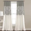 Estate Garden Gray & White Room-Darkening Rod Pocket Curtain Panel Pair, (84") -DHP Sales Store 810468434 4