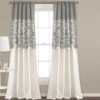 Estate Garden Gray & White Room-Darkening Rod Pocket Curtain Panel Pair, (95") -DHP Sales Store 810468435