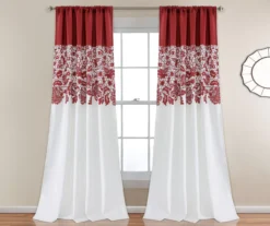 Estate Garden Room-Darkening Rod Pocket Curtain Panel Pair