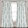Evelyn Medallion Blue & White Room-Darkening Rod Pocket Curtain Panel Pair, (84") -DHP Sales Store 810468438