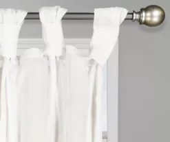 Priya White Semi-Sheer Tab Top Curtain Panel, (84") 9 Priya White Semi-Sheer Tab Top Curtain Panel, (84") -DHP Sales Store 810474070 2
