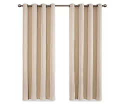 Round & Round Ecru Blackout Grommet Curtain Panel, (108") -DHP Sales Store 810474092 4