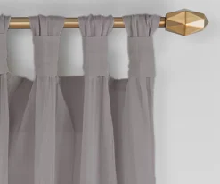 Priya Gray Semi-Sheer Tab Top Curtain Panel, (95") -DHP Sales Store 810474123 2