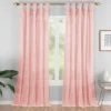 Priya Pink Semi-Sheer Tab Top Curtain Panel, (84") -DHP Sales Store 810474125 1 1