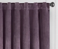 Harper Plum Velvet Blackout Rod Pocket Curtain Panel, (95") -DHP Sales Store 810474868 2