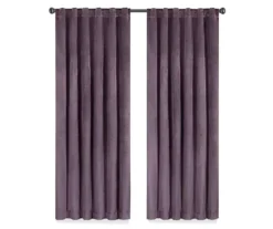 Harper Plum Velvet Blackout Rod Pocket Curtain Panel, (95") -DHP Sales Store 810474868 4