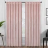 Harper Blush Velvet Blackout Rod Pocket Curtain Panel, (95") -DHP Sales Store 810474942 1
