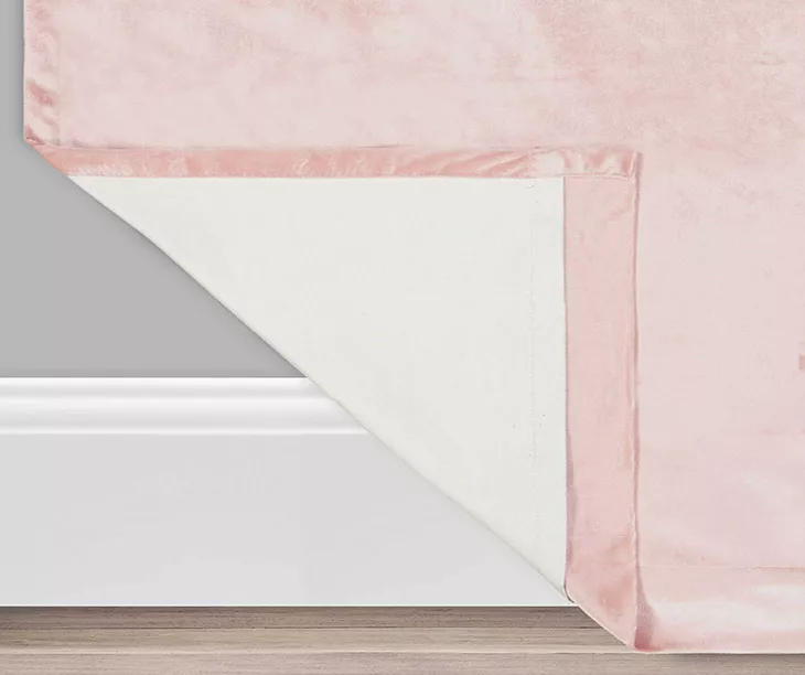 Harper Blush Velvet Blackout Rod Pocket Curtain Panel, (95") 5 Harper Blush Velvet Blackout Rod Pocket Curtain Panel, (95") - Image 3