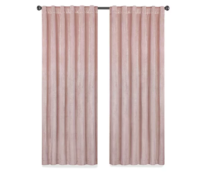 Harper Blush Velvet Blackout Rod Pocket Curtain Panel, (95") 6 Harper Blush Velvet Blackout Rod Pocket Curtain Panel, (95") - Image 4