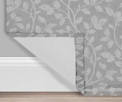 Nora Botanical Gray Blackout Rod Pocket Curtain Panel, (84") -DHP Sales Store 810474958 3