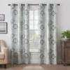 Martina Medallion Blue Blackout Grommet Curtain Panel, (63") -DHP Sales Store 810474967 1 1
